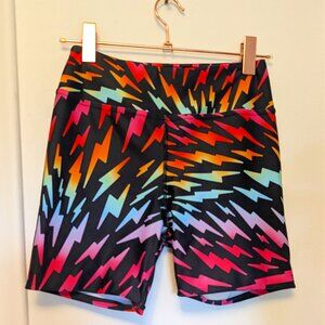 Custom Rainbow Print Yoga Shorts